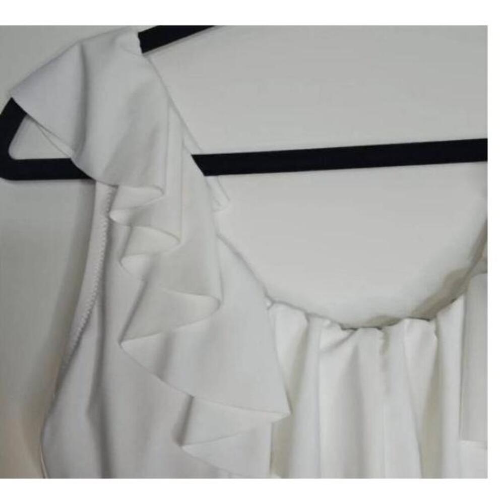 NWT J.Crew White Scoopback Swimsuit Ruffled Open Back Style 4 - Picture 2 of 12